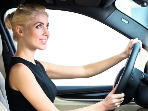 Woman Driving a Car