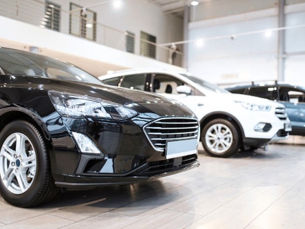 Vehicles at a Car Showroom