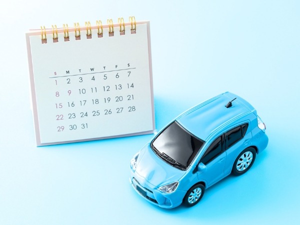 Mini Blue Car with Calendar